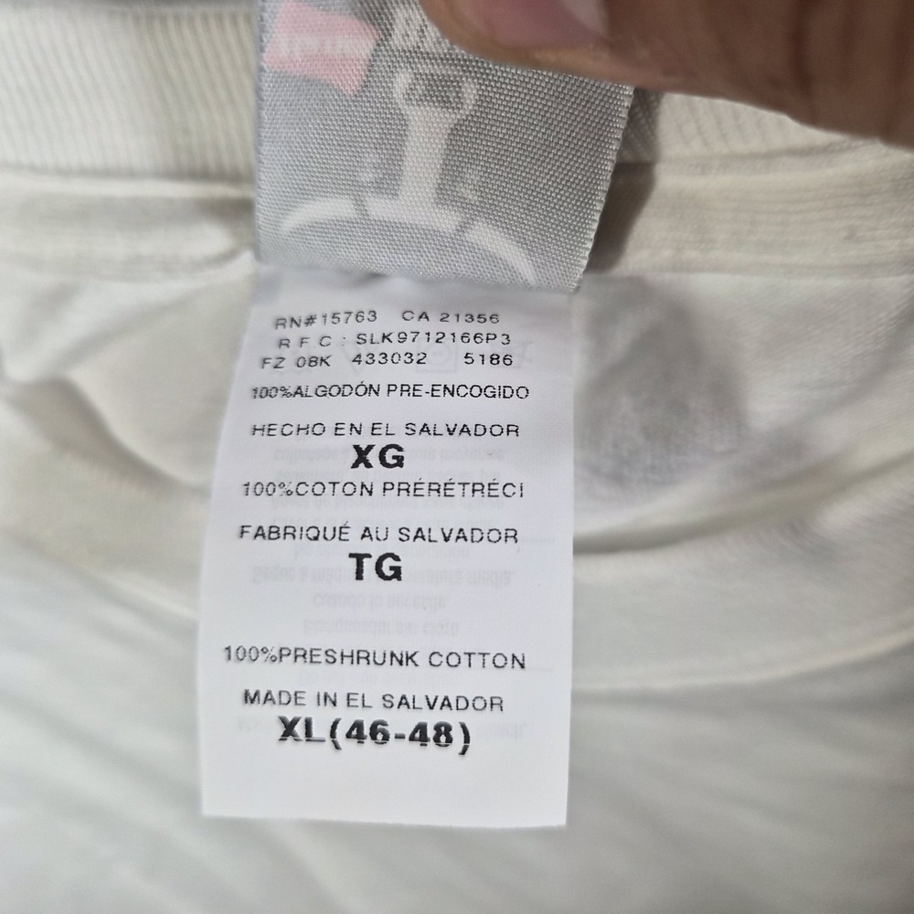 Vintage Y2K Hanes Beefy-T Heavyweight Blank Long Sleeve T Shirt White XL USA... - Picture 9 of 10